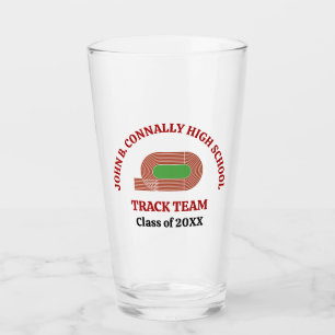 Rotes Track-Team individuell angepasstes High-Scho Glas