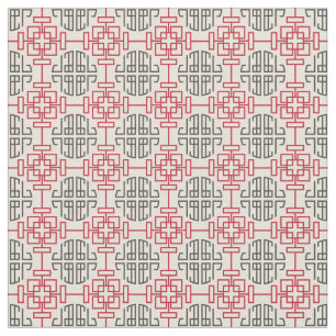 Rotes traditionelles geometrisches chinesisches stoff