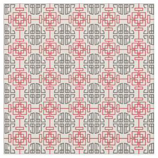 Rotes traditionelles geometrisches chinesisches stoff
