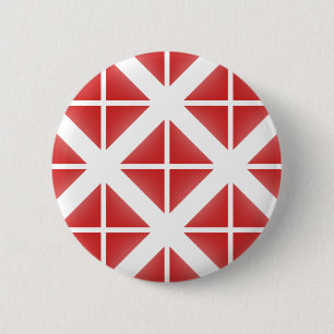 Rotes Trenddreiecksmuster Button