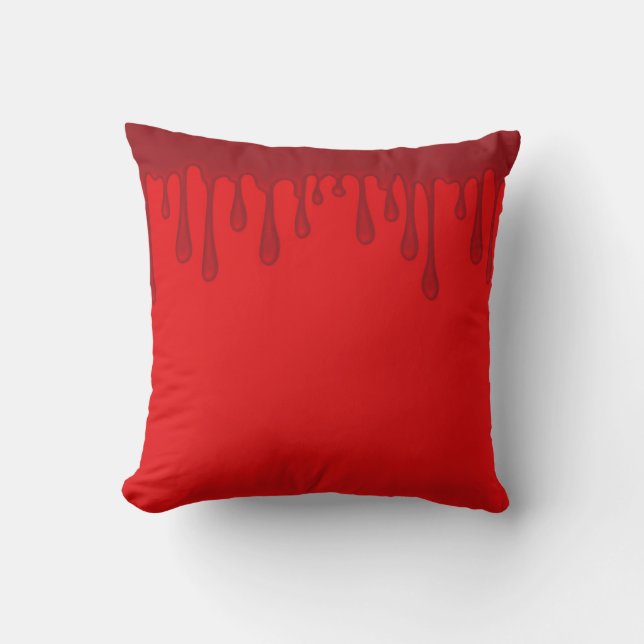 Rotes Tropfen Blut Tropfen Halloween Kissen (Vorderseite)