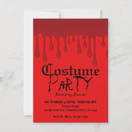 Rotes Tropfen Blut Tropfen Halloween Kostüm Party Einladung