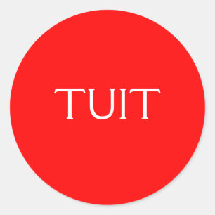 Rotes TUIT Runder Aufkleber