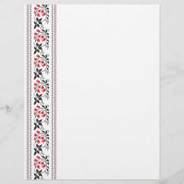 Rotes Tulpenmuster Flyer (Vorne)