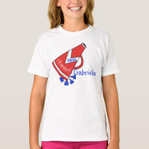 Rotes u. blaues Geist-Megaphon-Beifall-Shirt T-Shirt