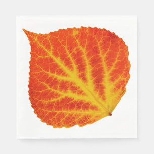 Rotes u. gelbes Aspen-Blatt #10 Serviette