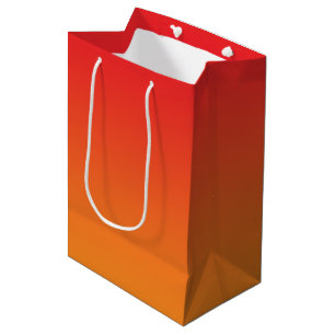 Rotes u. orange Ombre Mittlere Geschenktüte