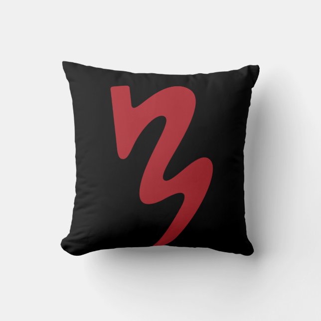 Rotes u. schwarzes doppelseitiges marschierendes kissen (Vorderseite)