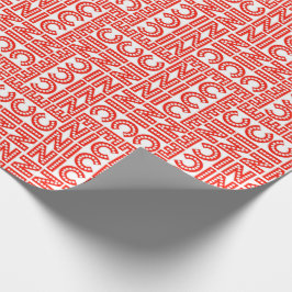 Rotes u. weißes Nizza Weihnachten Geschenkpapier