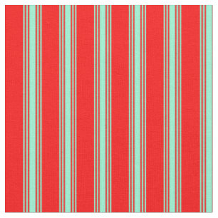 Rotes und Aquamarine-farbenes Streifenmuster Stoff