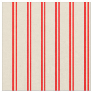 Rotes und Beige gefärbtes Muster Stoff
