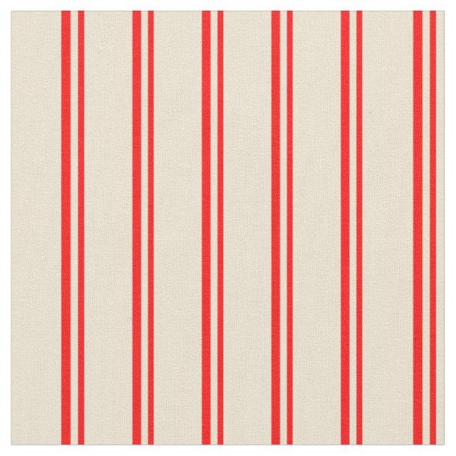 Rotes und Beige gefärbtes Muster Stoff (Nahaufnahme)