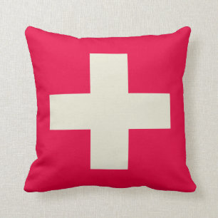 Rotes und beige Querentwurfskissen Kissen