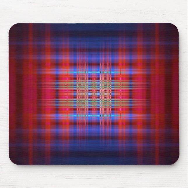 Rotes und blaues Muster Mousepad (Vorne)