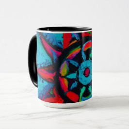 Rotes und Blaues Rad Tasse