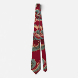 Rotes und blaues Retro-Design Krawatte