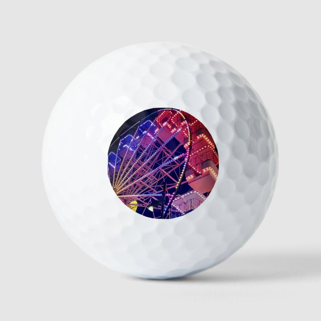 Rotes und blaues Riesenrad Golfball (Vorderseite)