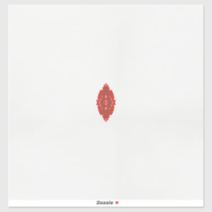 rotes und braunes Design auf weißem Hintergrund Aufkleber