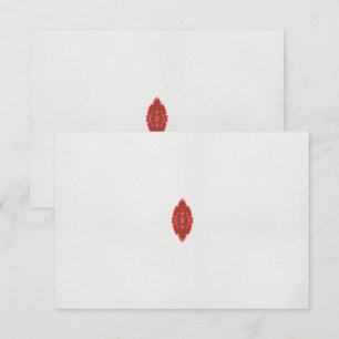 rotes und braunes Design auf weißem Hintergrund Dankeskarte