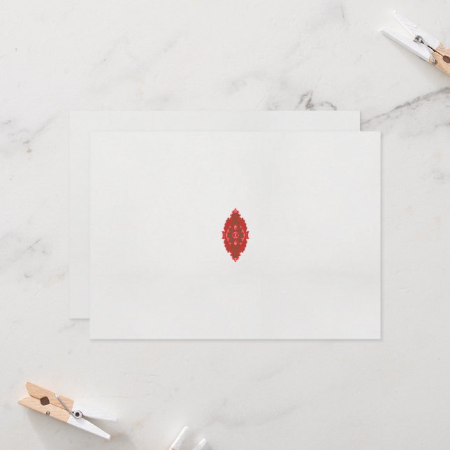 rotes und braunes Design auf weißem Hintergrund Einladung (Vorderseite/Rückseite Beispiel)