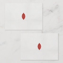rotes und braunes Design auf weißem Hintergrund Platzkarte