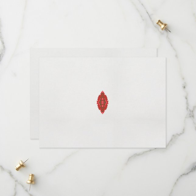 rotes und braunes Design auf weißem Hintergrund Save The Date (Vorderseite/Rückseite Beispiel)