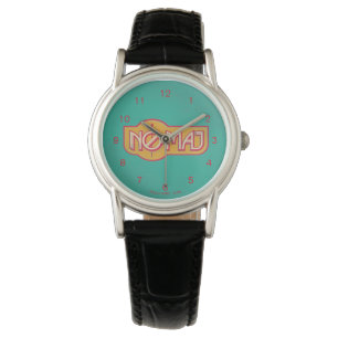 Rotes und gelbes NO-MAJ™-Abzeichen Armbanduhr