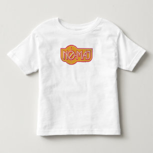 Rotes und gelbes NO-MAJ™-Abzeichen Kleinkind T-shirt