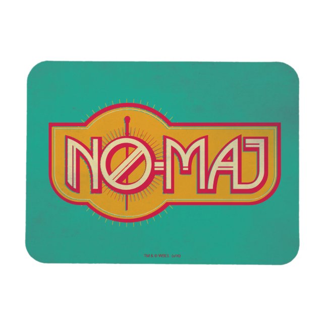 Rotes und gelbes NO-MAJ™-Abzeichen Magnet (Horizontal)