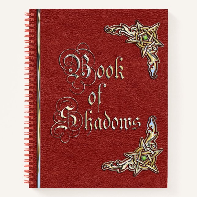 Rotes und Gold-Buch der Schatten Notizbuch (Vorderseite)
