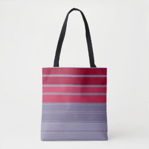 Rotes und graues einfaches Muster Tasche