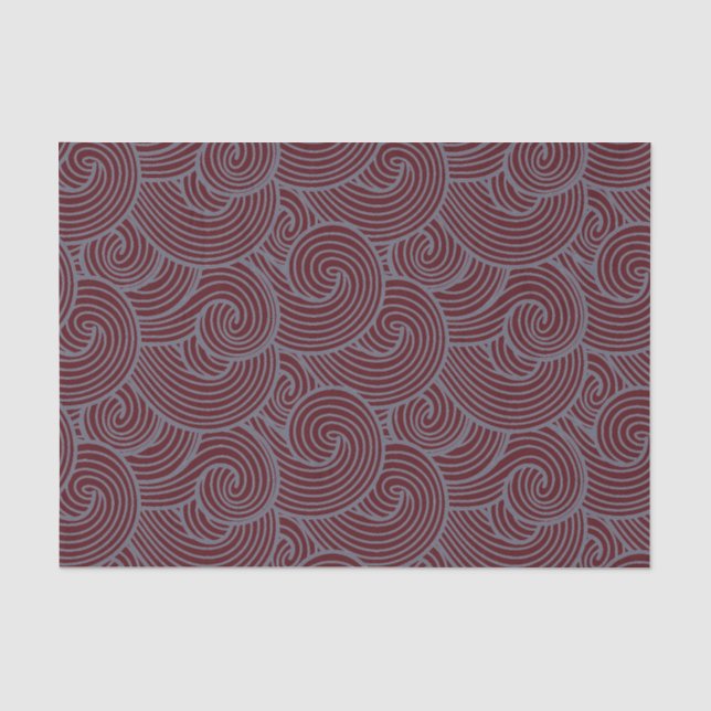ROTES UND GRAUES Tissue Paper Seidenpapier (Vorderseite)