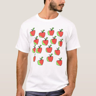 Rotes und grünes Apple kopieren T-Shirt