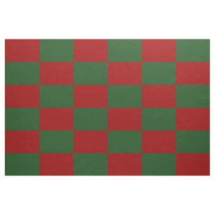 Rotes und grünes kariertes Rechteck-Weihnachten Stoff