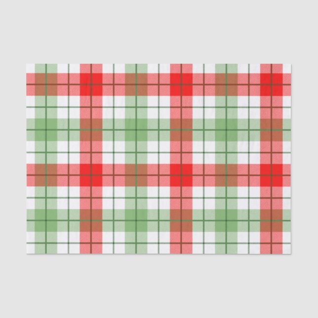 Rotes und grünes kariertes Seidenpapier (Vorderseite)