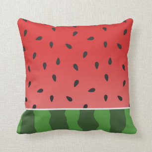 Rotes und grünes Wassermelone-Wurfs-Kissen Kissen