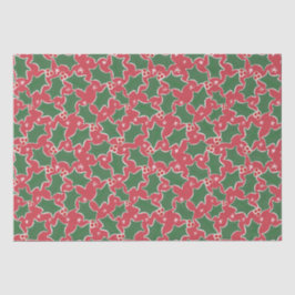 Rotes und grünes Weihnachtszettel Seidenpapier