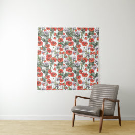 Rotes und Lila Muster Wandteppich