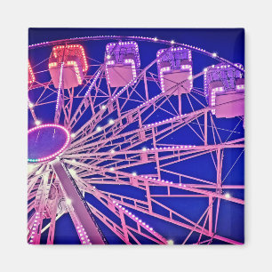 Rotes und lila Riesenrad Magnet