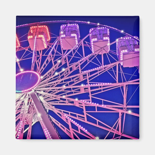 Rotes und lila Riesenrad Magnet (Vorne)