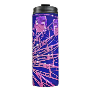 Rotes und lila Riesenrad Thermosbecher