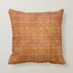 Rotes und orange aztekisches Muster Kissen