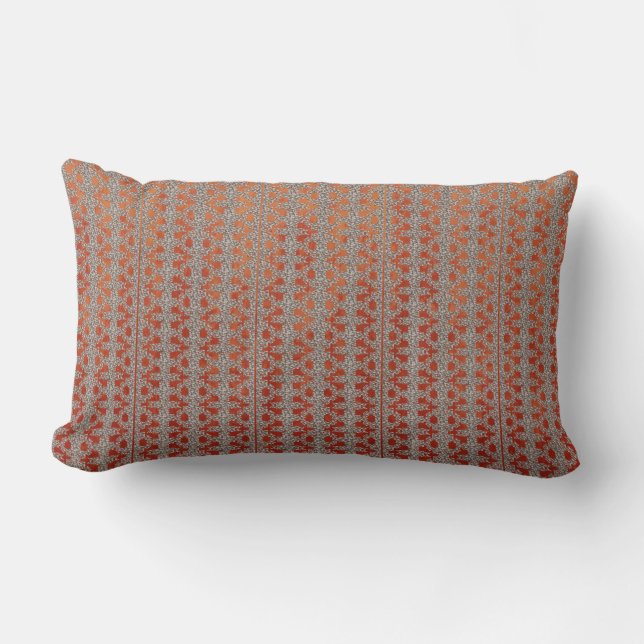 Rotes und orange Ombre Muster Lendenkissen (Vorderseite)