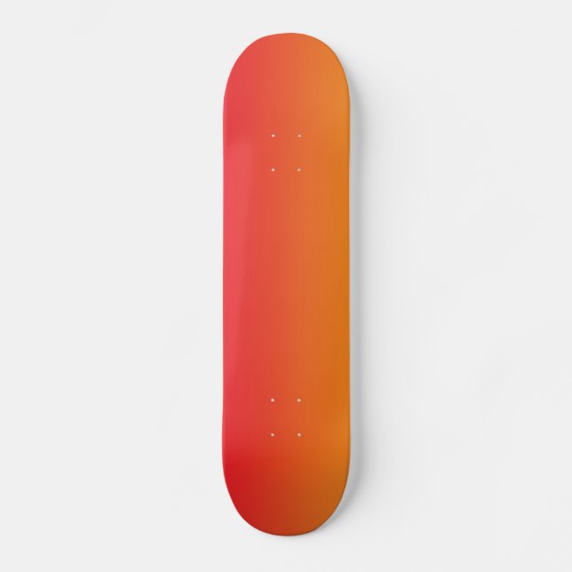 Rotes und orange Ombre Skateboard (Vorderseite)