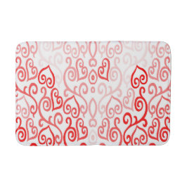 Rotes und rosa Herzmuster Badematte