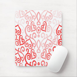 Rotes und rosa Herzmuster Mousepad