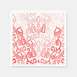 Rotes und rosa Herzmuster Serviette