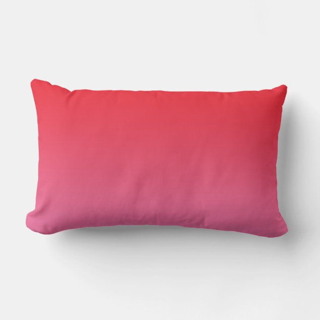 "Rotes und rosa Ombre" Lendenkissen (Vorderseite)