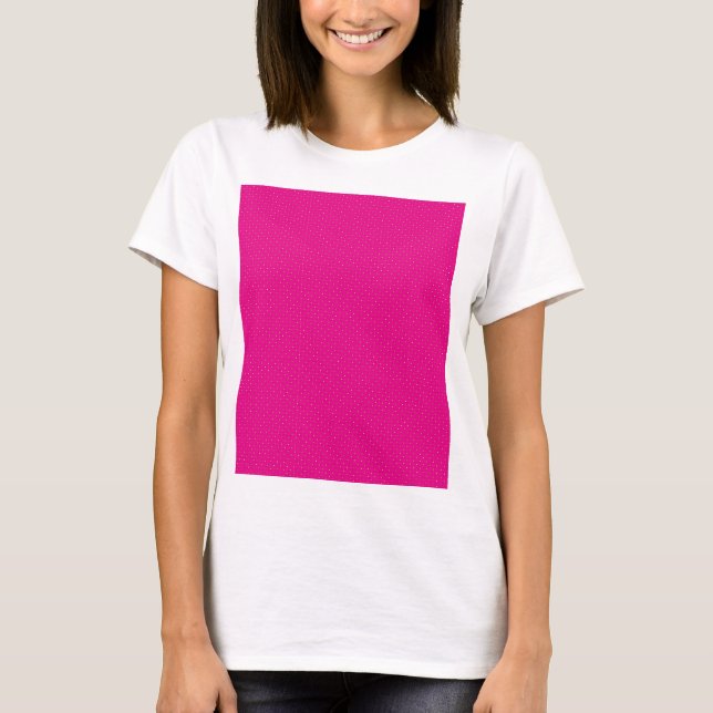 Rotes und rosa Polka-Dot-Papier mit gleichmäßiger  T-Shirt (Vorderseite)