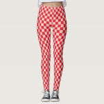 Rotes und rosa Prüfmuster Leggings<br><div class="desc">Leggings mit roten und rosa Prüfmuster</div>
